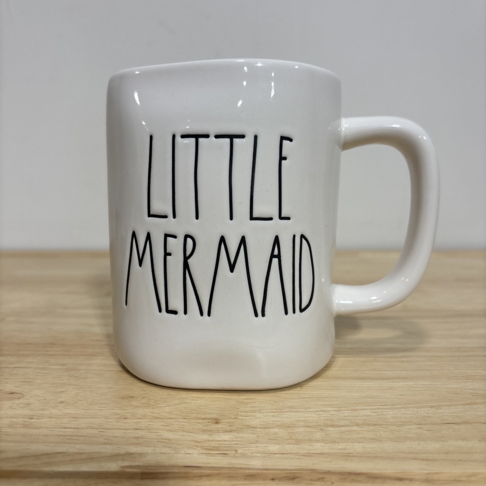 Rae Dunn LITTLE MERMAID Mug‎ Ariel Double Sided Mug Pink Inside Disney Princess